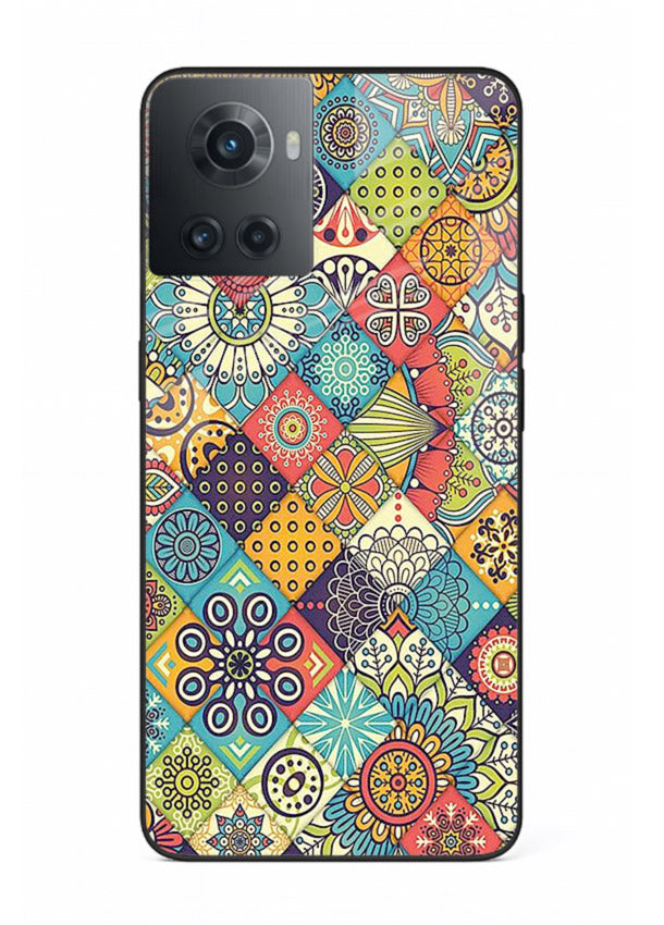 Color Patch Medley colorful patch pattern OnePlus 10R glass back cover