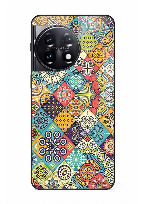 Color Patch Medley colorful patch pattern OnePlus 11R glass back cover