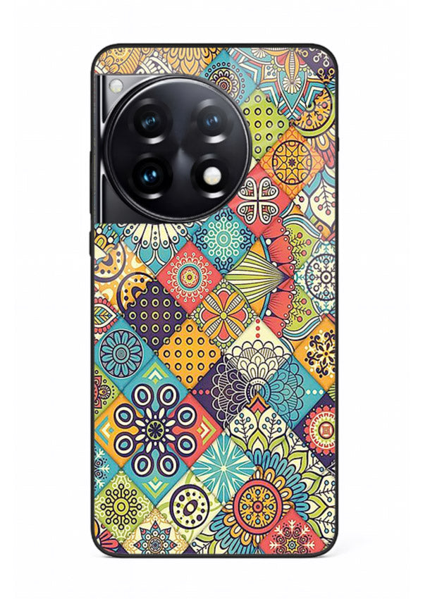 Color Patch Medley colorful patch pattern OnePlus 12R glass back cover