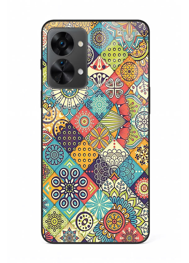 Color Patch Medley colorful patch pattern OnePlus Nord 2T glass back cover