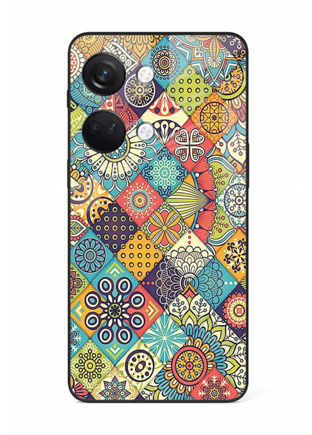 Color Patch Medley colorful patch pattern OnePlus Nord 3 glass back cover