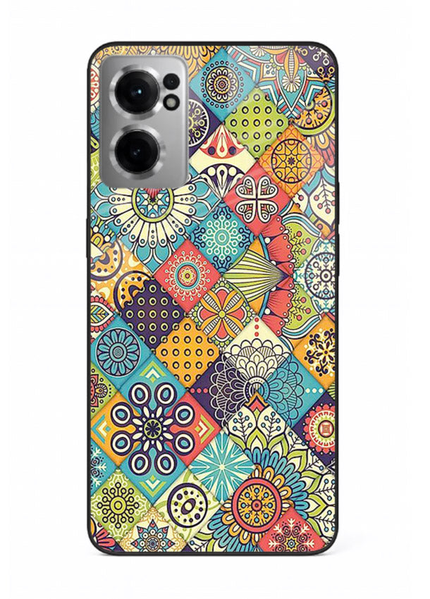 Color Patch Medley colorful patch pattern OnePlus Nord CE2 5G glass back cover