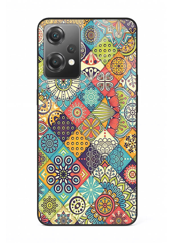 Color Patch Medley colorful patch pattern OnePlus Nord CE2 Lite 5G glass back cover