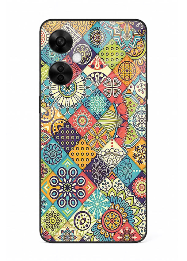 Color Patch Medley colorful patch pattern OnePlus Nord CE3 Lite glass back cover