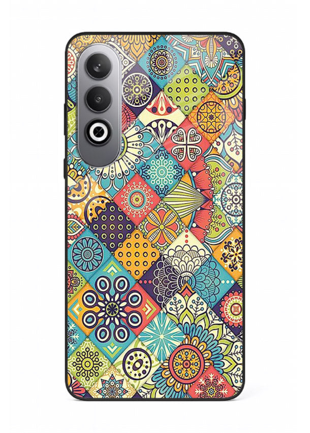 Color Patch Medley colorful patch pattern OnePlus Nord CE4 glass back cover