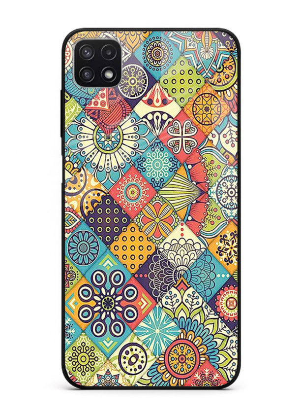 Color Patch Medley colorful patch pattern Samsung F42 5G glass back cover