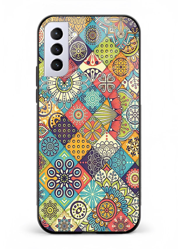 Color Patch Medley colorful patch pattern Samsung S21 Plus glass back cover