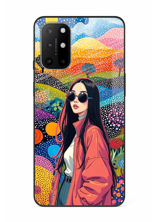 Color Splash Woman vibrant artwork OnePlus 8T glass back cover