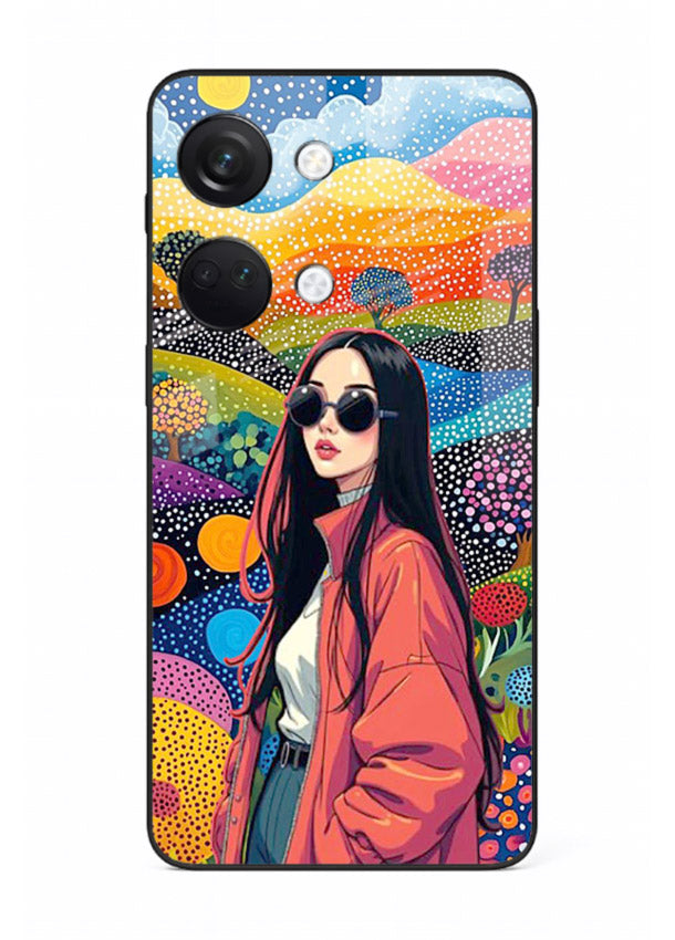 Color Splash Woman vibrant artwork OnePlus Nord 3 glass back cover