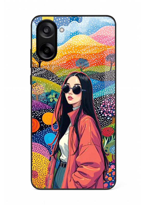 Color Splash Woman vibrant artwork OnePlus Nord CE5 glass back cover