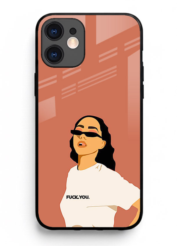 Cool Girl Tee trendy girl artwork iphone 11 glass back cover