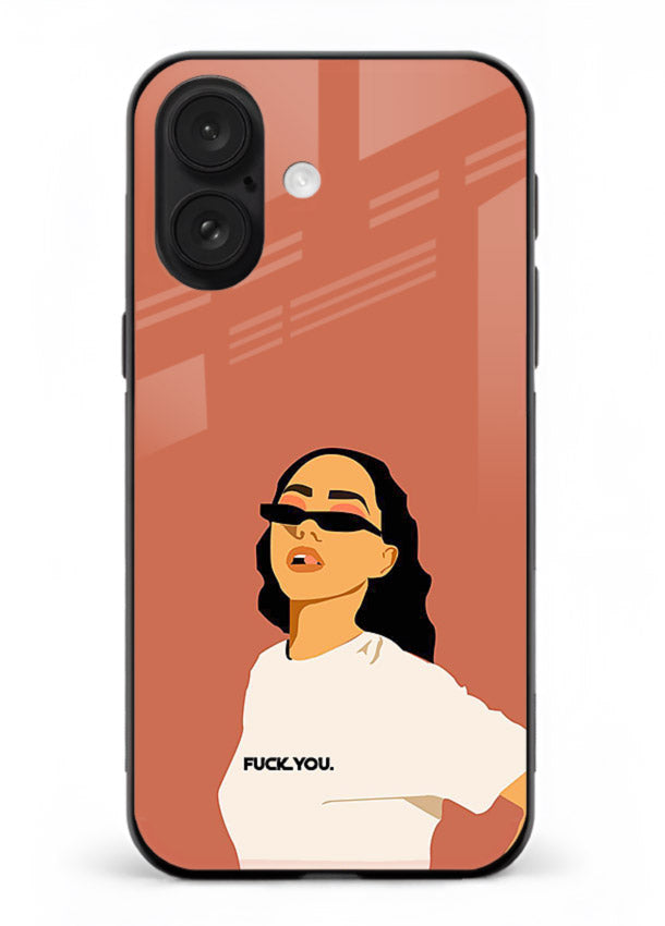 Cool Girl Tee trendy girl artwork iphone 18 glass back cover