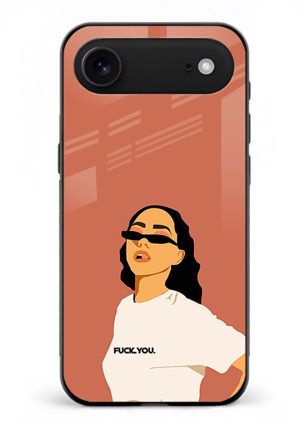 Cool Girl Tee trendy girl artwork iphone 18 air glass back cover