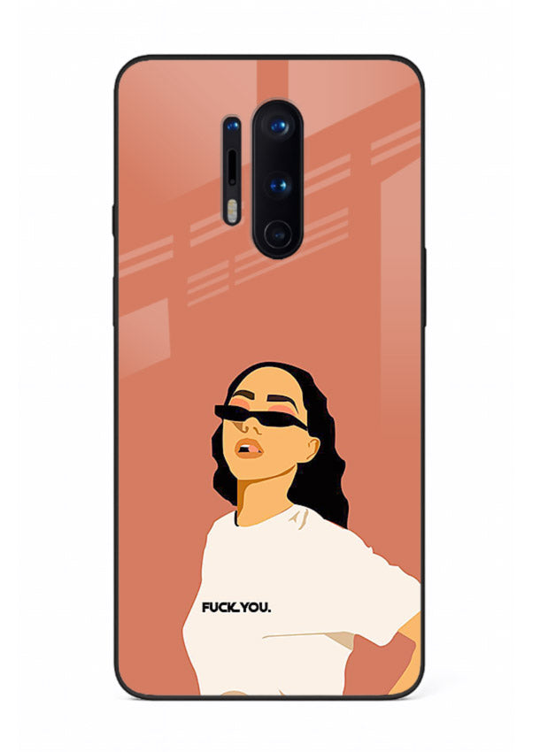 Cool Girl Tee trendy girl artwork OnePlus 8 Pro glass back cover