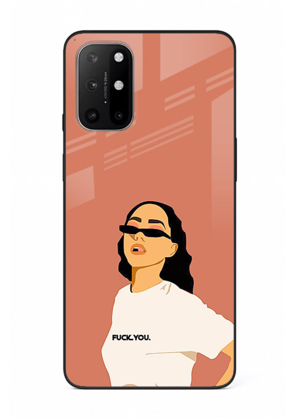 Cool Girl Tee trendy girl artwork OnePlus 8T glass back cover