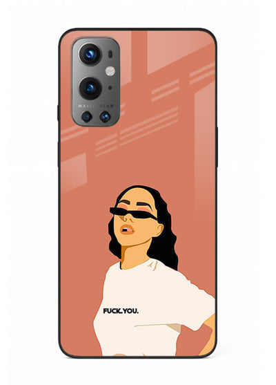 Cool Girl Tee trendy girl artwork OnePlus 9 glass back cover
