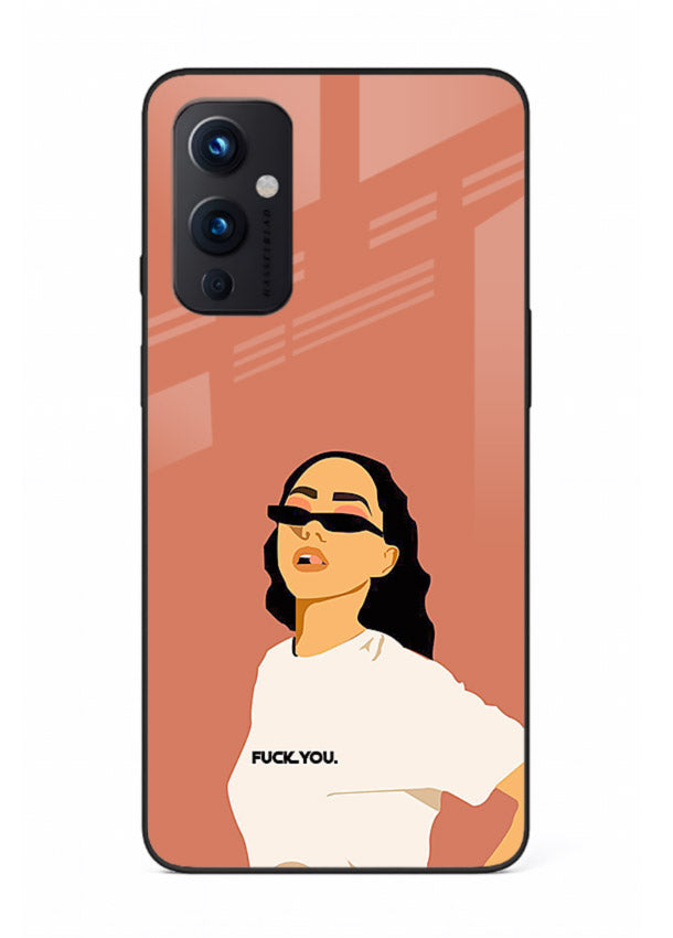 Cool Girl Tee trendy girl artwork OnePlus 9 Pro glass back cover