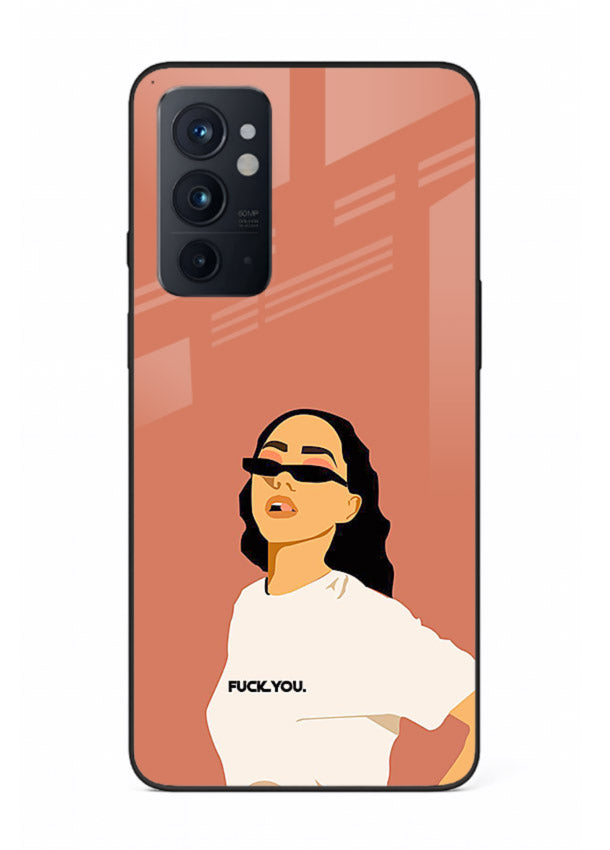 Cool Girl Tee trendy girl artwork OnePlus 9RT glass back cover