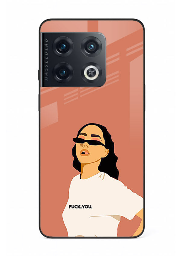 Cool Girl Tee trendy girl artwork OnePlus 10 Pro glass back cover