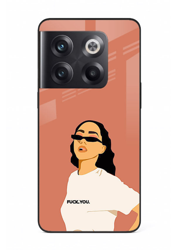 Cool Girl Tee trendy girl artwork OnePlus 10T glass back cover