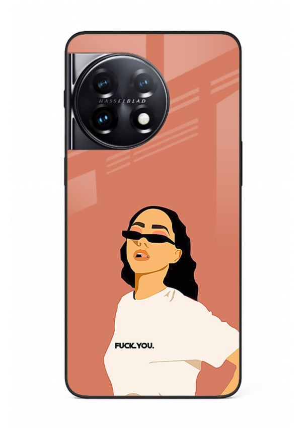Cool Girl Tee trendy girl artwork OnePlus 11 glass back cover