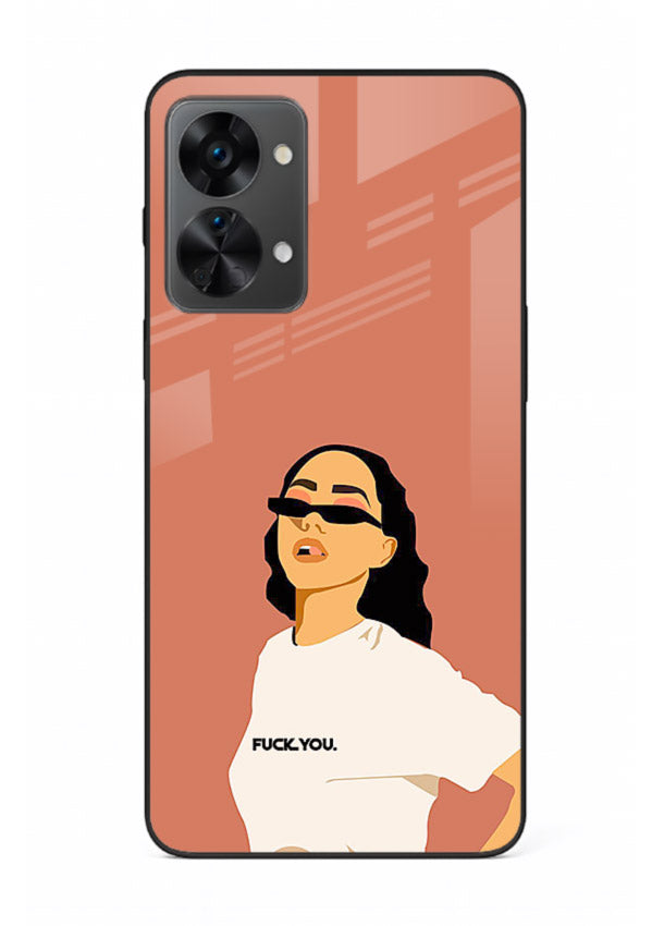 Cool Girl Tee trendy girl artwork OnePlus Nord 2T glass back cover