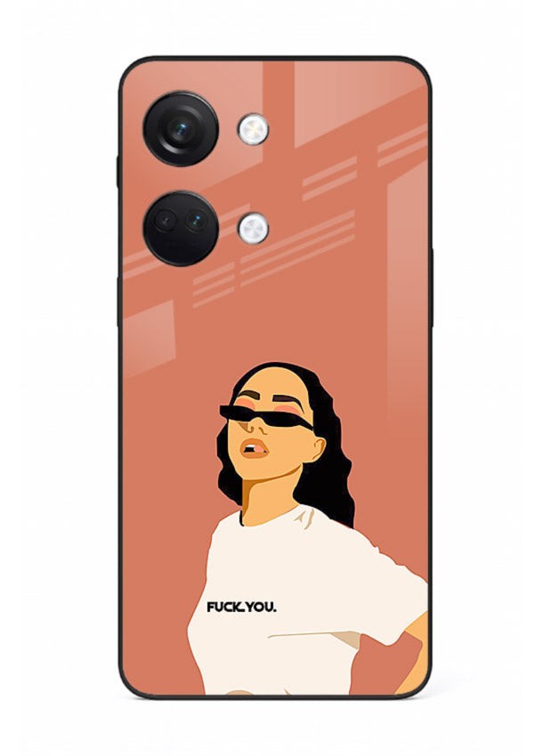 Cool Girl Tee trendy girl artwork OnePlus Nord 3 glass back cover