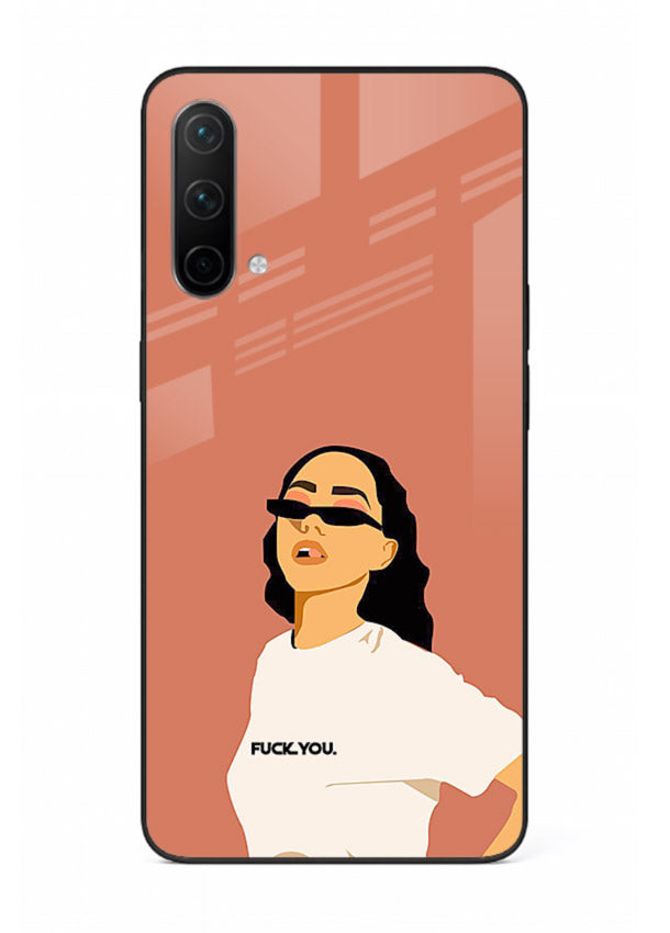 Cool Girl Tee trendy girl artwork OnePlus Nord CE 5G glass back cover
