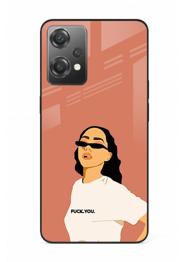 Cool Girl Tee trendy girl artwork OnePlus Nord CE2 Lite 5G glass back cover