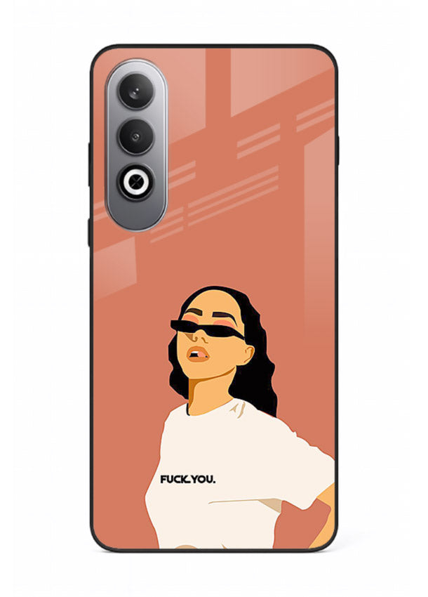 Cool Girl Tee trendy girl artwork OnePlus Nord CE4 glass back cover