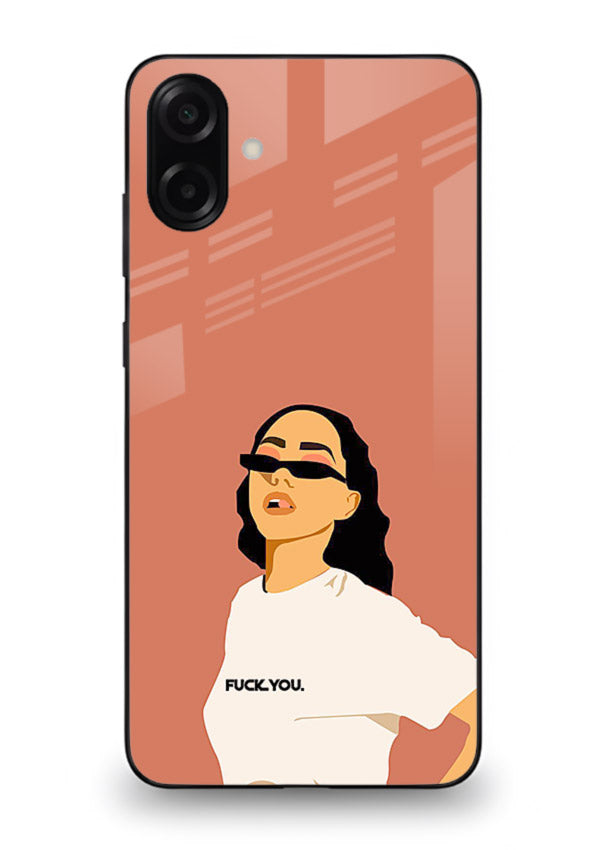 Cool Girl Tee trendy girl artwork Samsung A06 5G glass back cover