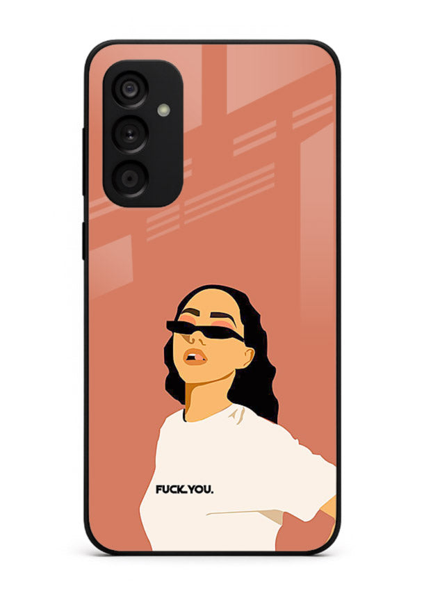 Cool Girl Tee trendy girl artwork Samsung M13 4G glass back cover
