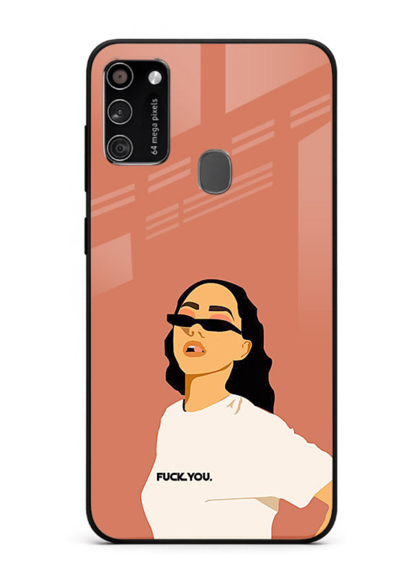 Cool Girl Tee trendy girl artwork Samsung M30s glass back cover