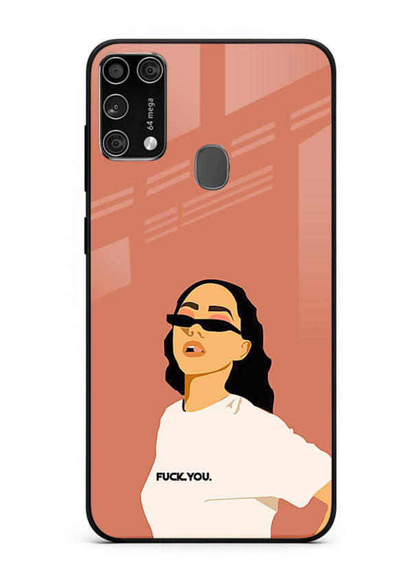 Cool Girl Tee trendy girl artwork Samsung M31 Prime glass back cover