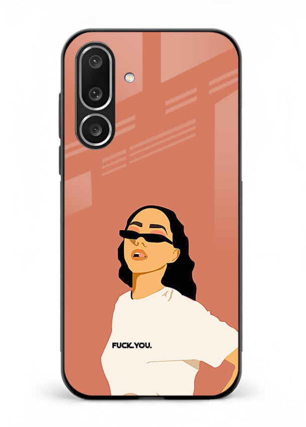 Cool Girl Tee trendy girl artwork Samsung M36 5G glass back cover