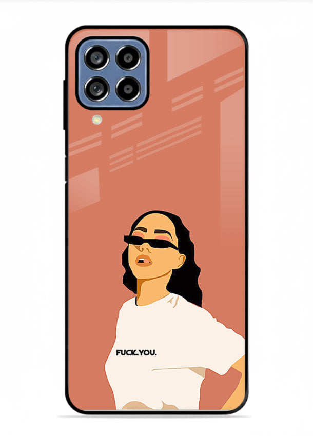 Cool Girl Tee trendy girl artwork Samsung M53 5G glass back cover