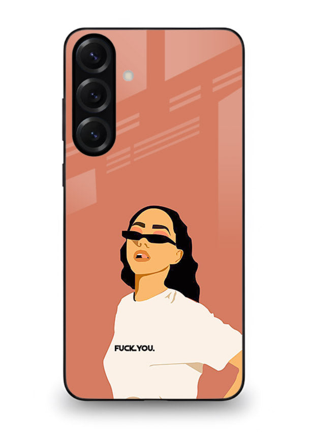 Cool Girl Tee trendy girl artwork Samsung A35 5G glass back cover
