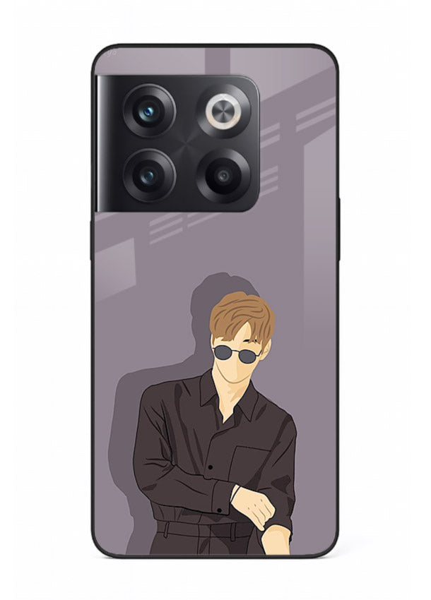 Cool Sunglasses Guy portrait artwork OnePlus 10T glass back cover