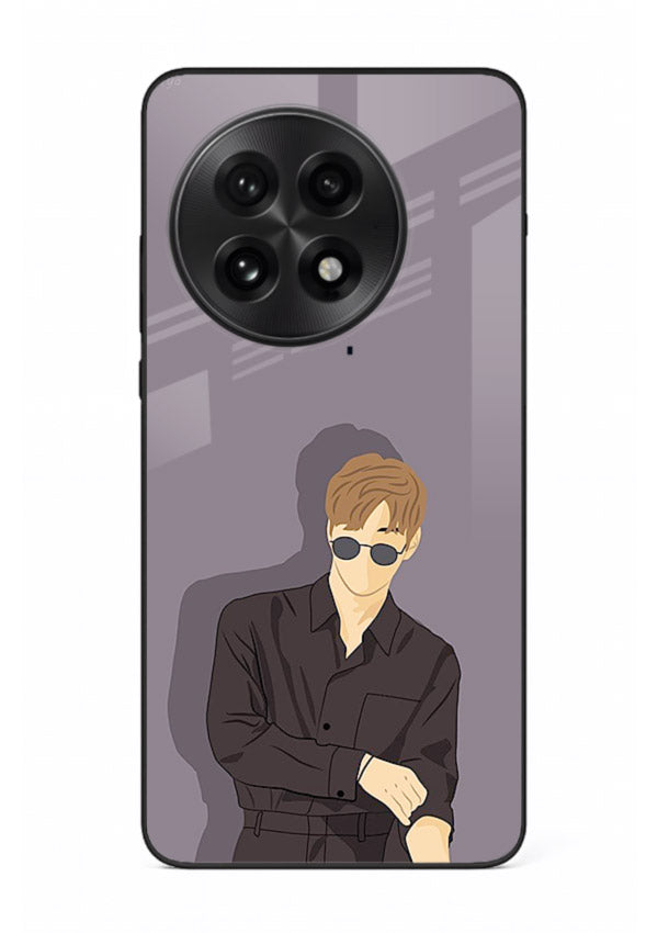 Cool Sunglasses Guy portrait artwork OnePlus 13 glass back cover