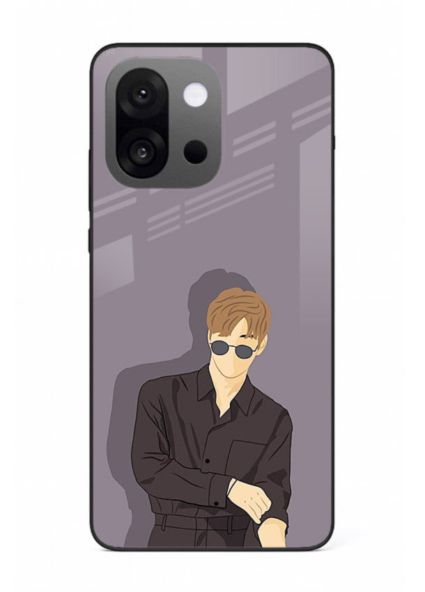 Cool Sunglasses Guy portrait artwork OnePlus 13s glass back cover