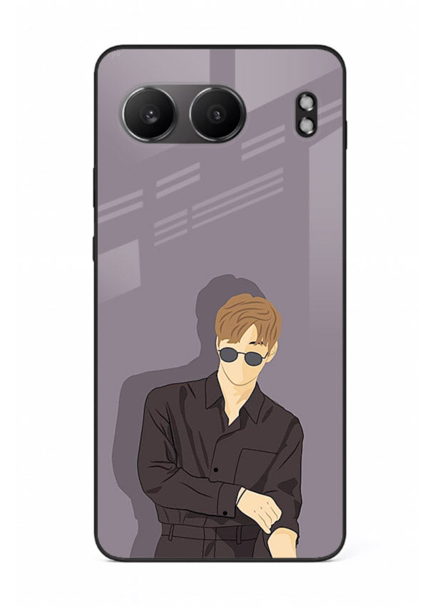 Cool Sunglasses Guy portrait artwork OnePlus Nord 4 glass back cover