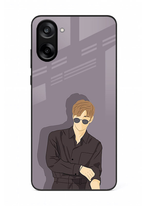 Cool Sunglasses Guy portrait artwork OnePlus Nord CE5 glass back cover