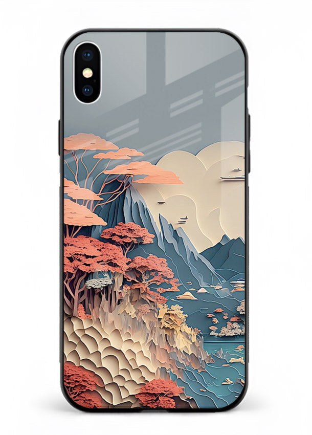 Coral Fantasy Hills surreal coral landscape artwork iphone xs max glass back cover