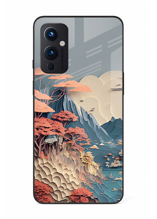 Coral Fantasy Hills surreal coral landscape artwork OnePlus 9 Pro glass back cover