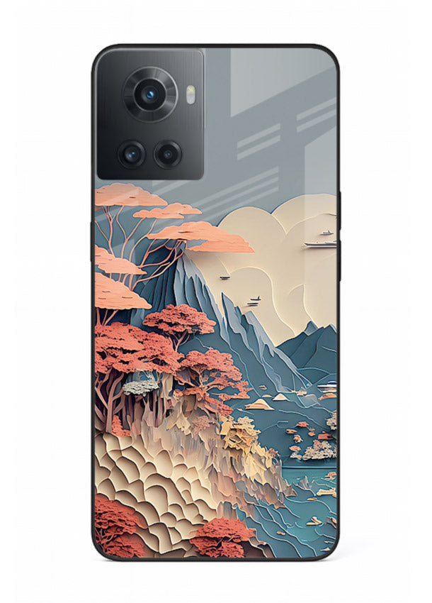 Coral Fantasy Hills surreal coral landscape artwork OnePlus 10R glass back cover