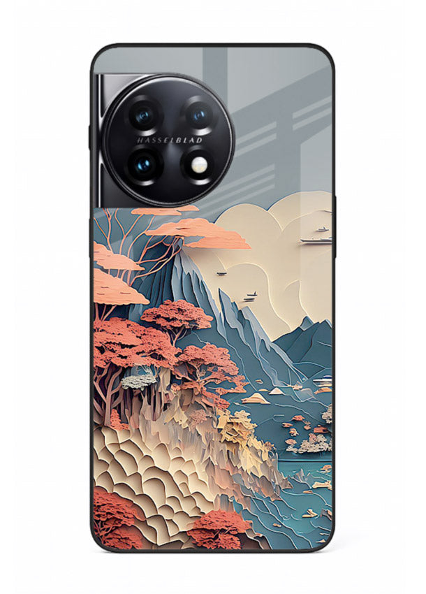Coral Fantasy Hills surreal coral landscape artwork OnePlus 11R glass back cover