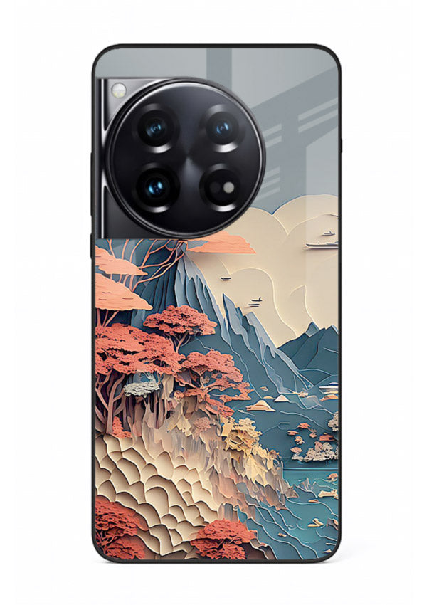 Coral Fantasy Hills surreal coral landscape artwork OnePlus 12 glass back cover