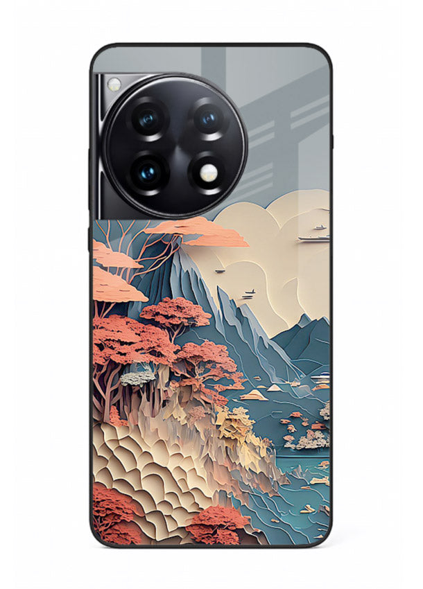 Coral Fantasy Hills surreal coral landscape artwork OnePlus 12R glass back cover
