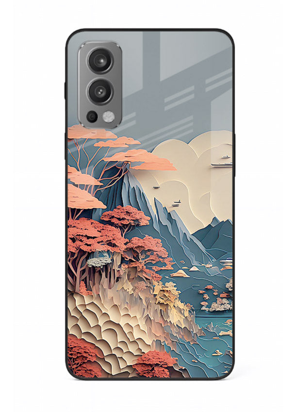 Coral Fantasy Hills surreal coral landscape artwork OnePlus Nord 2 glass back cover