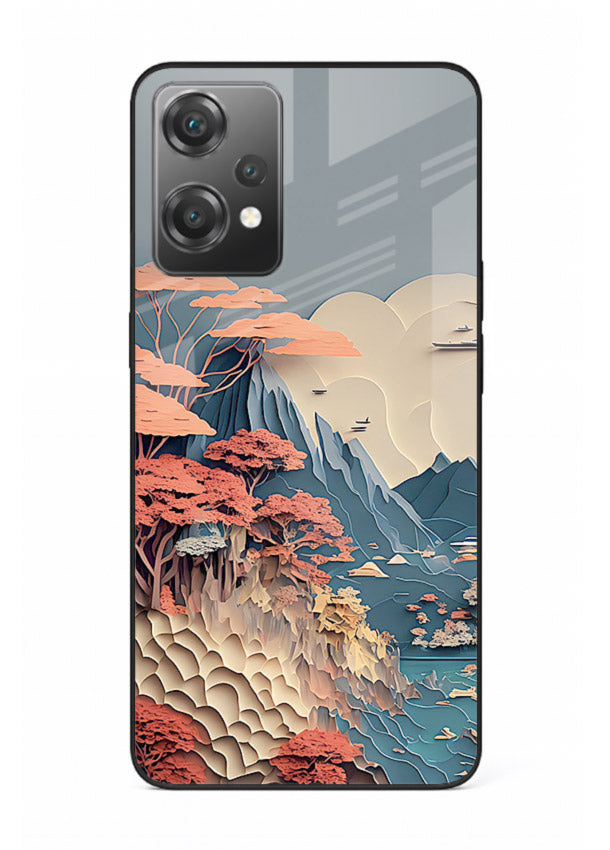 Coral Fantasy Hills surreal coral landscape artwork OnePlus Nord CE2 Lite 5G glass back cover